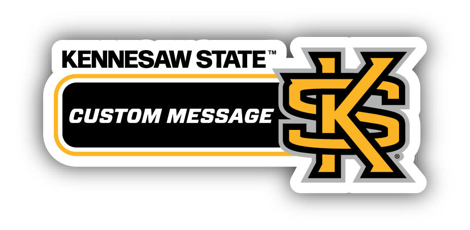 Kennesaw State University 4-Inch Wide Customizable Vinyl Decal Sticker Officially Licensed Collegiate Product 