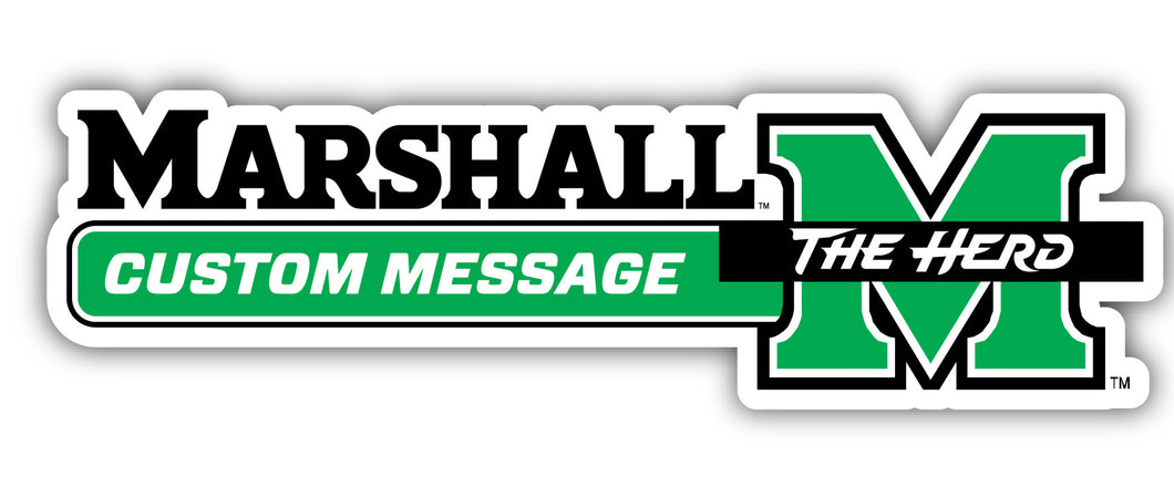 Marshall Thundering Herd 4-Inch Wide Customizable Vinyl Decal Sticker Officially Licensed Collegiate Product 