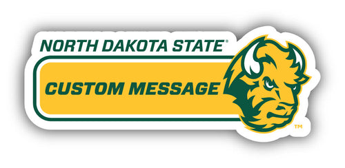 North Dakota State Bison 4-Inch Wide Customizable Vinyl Decal Sticker Officially Licensed Collegiate Product 