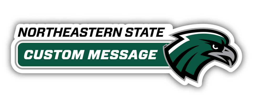 Northeastern State University Riverhawks 4-Inch Wide Customizable Vinyl Decal Sticker Officially Licensed Collegiate Product 