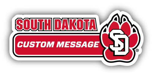 South Dakota Coyotes 4-Inch Wide Customizable Vinyl Decal Sticker Officially Licensed Collegiate Product 