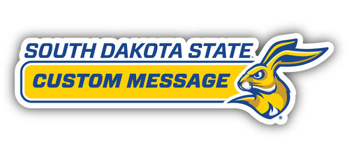 South Dakota State Jackrabbits 4-Inch Wide Customizable Vinyl Decal Sticker Officially Licensed Collegiate Product 