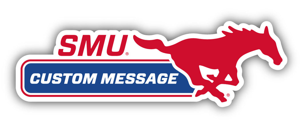 Southern Methodist University 4-Inch Wide Customizable Vinyl Decal Sticker Officially Licensed Collegiate Product 