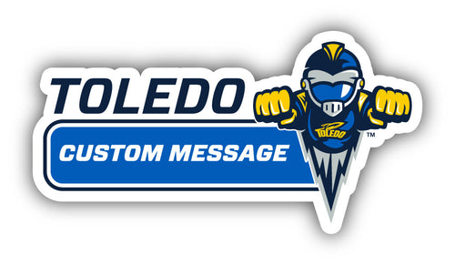 Toledo Rockets 4-Inch Wide Customizable Vinyl Decal Sticker Officially Licensed Collegiate Product 