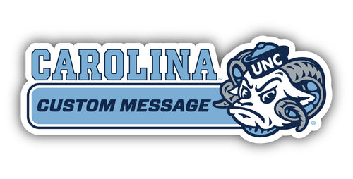 UNC Tar Heels 4-Inch Wide Customizable Vinyl Decal Sticker Officially Licensed Collegiate Product 