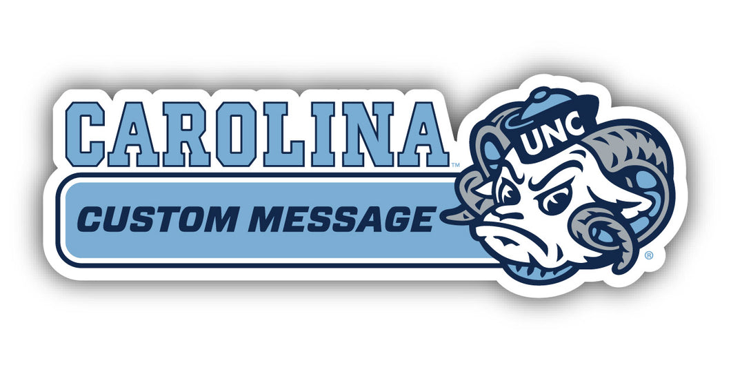 UNC Tar Heels 4-Inch Wide Customizable Vinyl Decal Sticker Officially Licensed Collegiate Product 