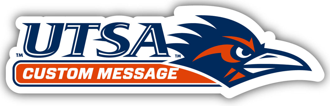 UTSA Road Runners 4-Inch Wide Customizable Vinyl Decal Sticker Officially Licensed Collegiate Product 