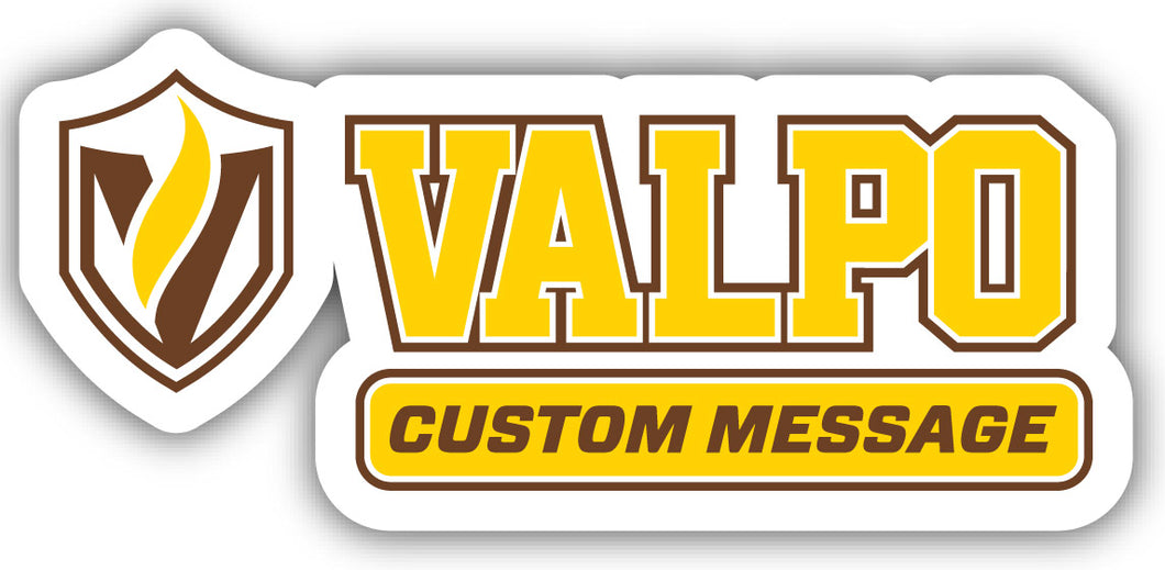 Valparaiso University 4-Inch Wide Customizable Vinyl Decal Sticker Officially Licensed Collegiate Product 