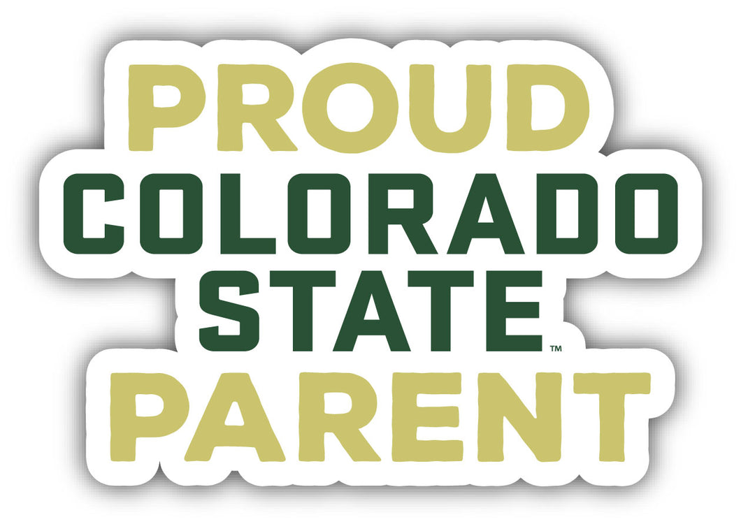 Colorado State Rams 4-Inch Proud Parent 4-Pack NCAA Vinyl Sticker - Durable School Spirit Decal