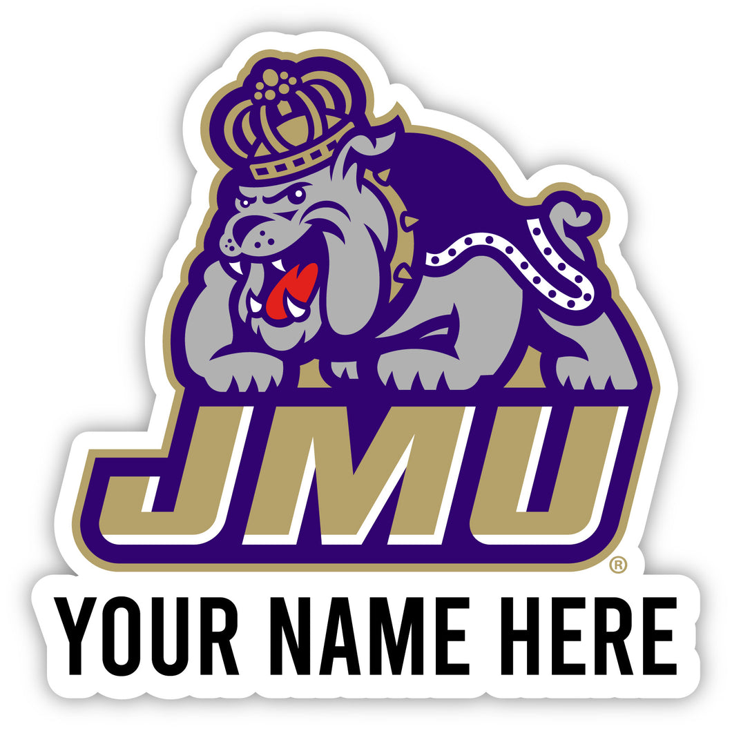 James Madison Dukes Customizable Round Magnet Officially Licensed Collegiate Product 3-Inch