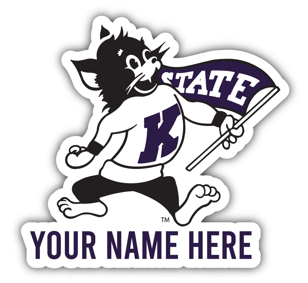 Kansas State Wildcats Customizable Round Vinyl Decal Sticker Officially Licensed Collegiate Product 8-Inch