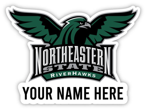 Northeastern State University Riverhawks Customizable Round Vinyl Decal Sticker Officially Licensed Collegiate Product 8-Inch