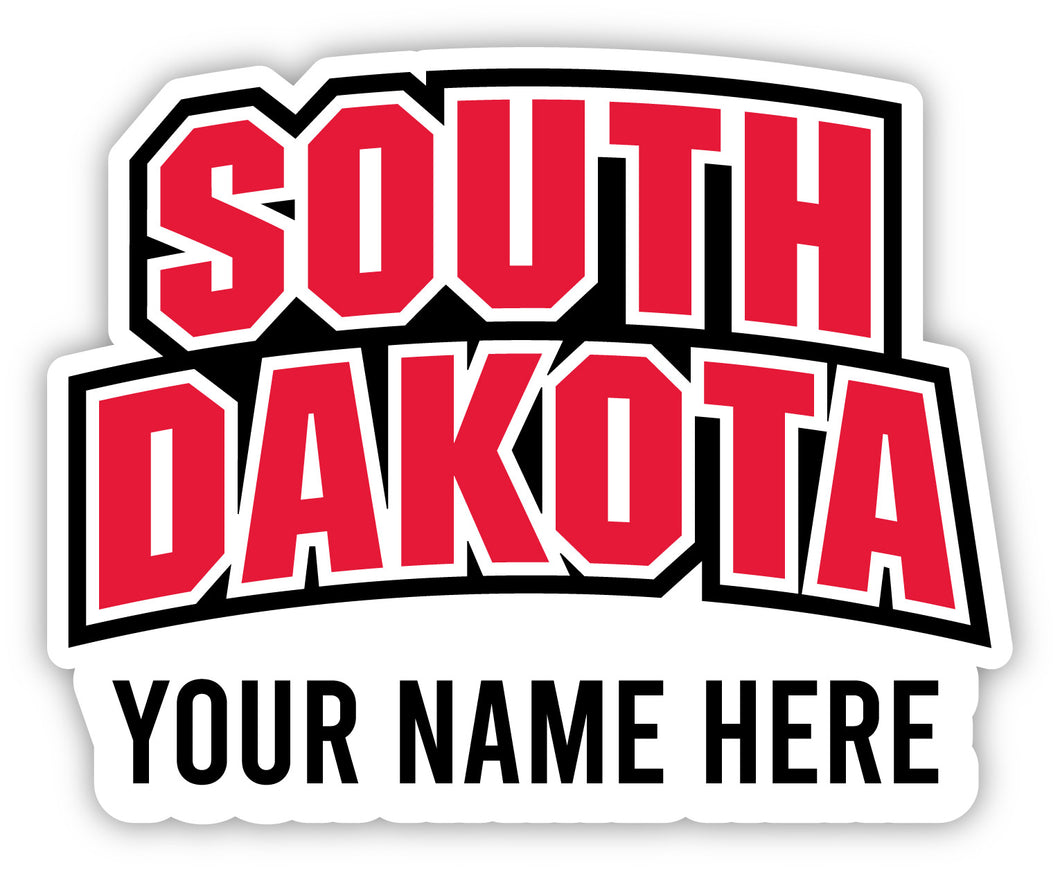 South Dakota Coyotes Customizable Round Vinyl Decal Sticker Officially Licensed Collegiate Product 8-Inch