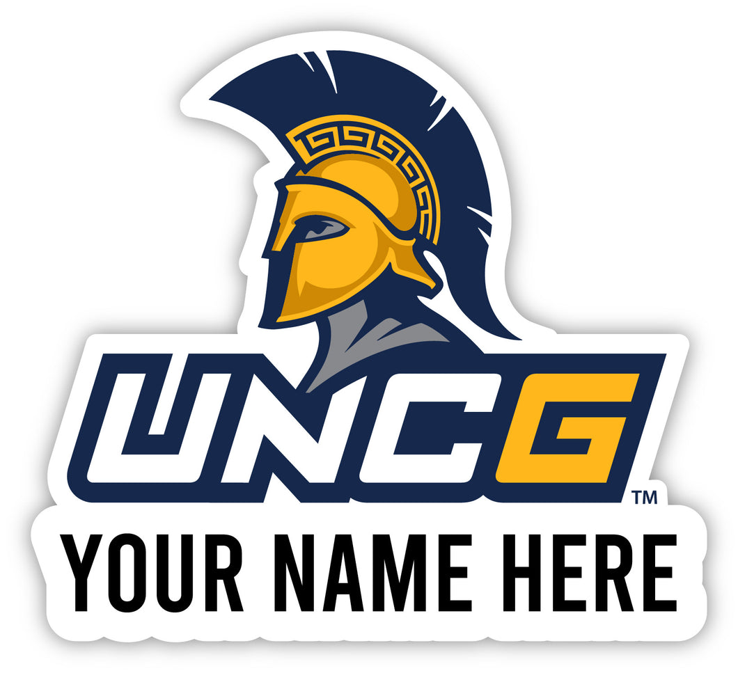 North Carolina Greensboro Spartans Customizable Round Vinyl Decal Sticker Officially Licensed Collegiate Product 12-Inch