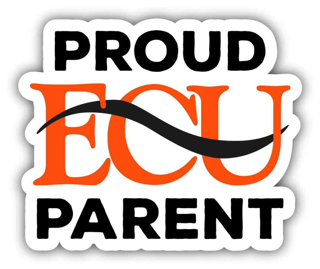 East Central University Tigers 4-Inch Proud Parent 4-Pack NCAA Vinyl Sticker - Durable School Spirit Decal