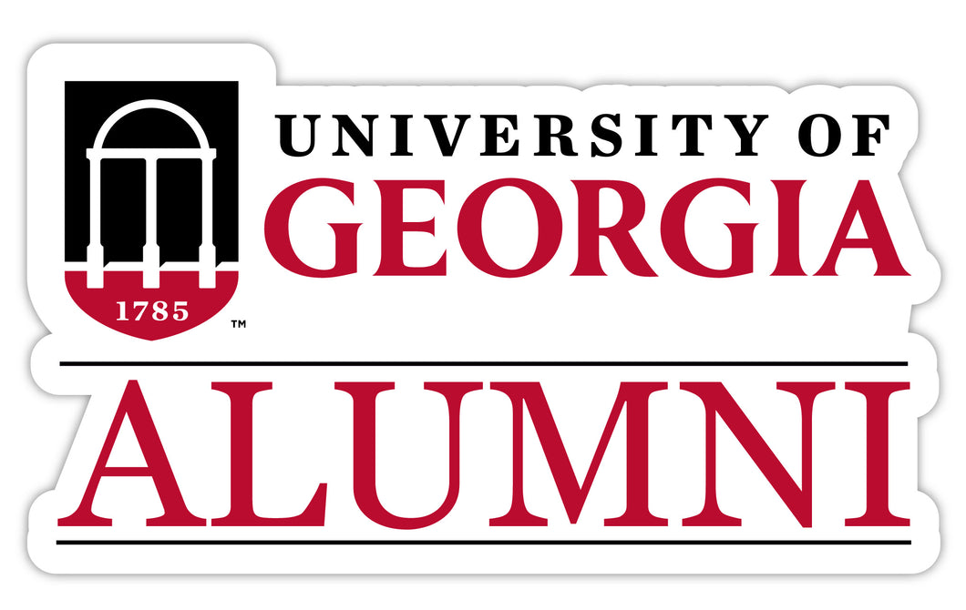 Georgia Bulldogs 4-Inch Laser Cut Alumni Vinyl Decal Sticker Officially Licensed Collegiate Product 4-Pack