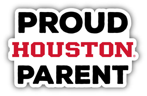 University of Houston 4-Inch Proud Parent 4-Pack NCAA Vinyl Sticker - Durable School Spirit Decal