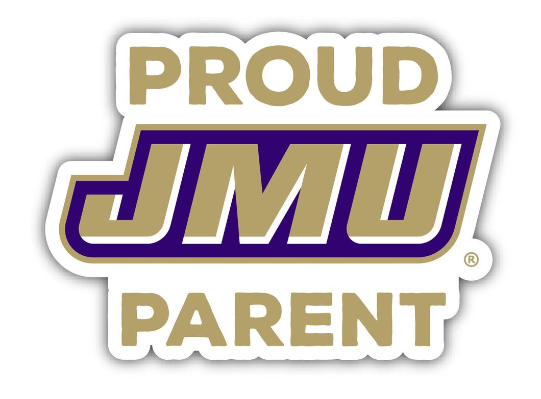 James Madison Dukes 4-Inch Proud Parent NCAA Vinyl Sticker - Durable School Spirit Decal