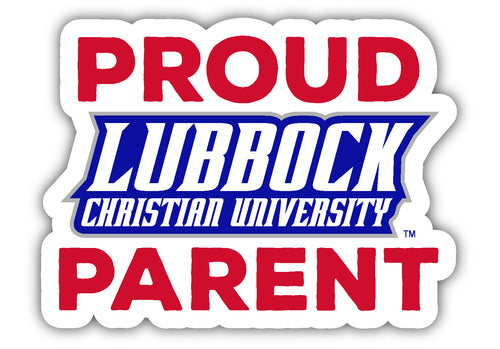 Lubbock Christian University Chaparral 4-Inch Laser Cut Proud Parent Decal Sticker Officially Licensed Collegiate Product Single