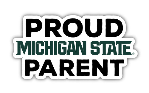 Michigan State Spartans 4-Inch Proud Parent 4-Pack NCAA Vinyl Sticker - Durable School Spirit Decal