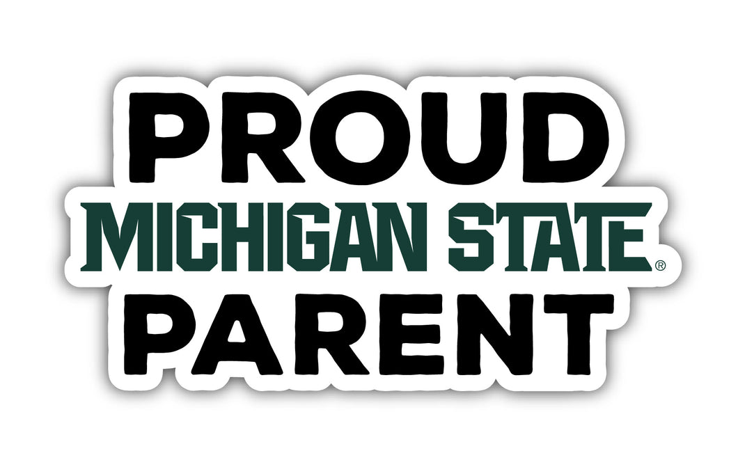 Michigan State Spartans 4-Inch Proud Parent 4-Pack NCAA Vinyl Sticker - Durable School Spirit Decal