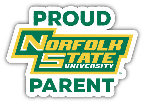 Norfolk State University 4-Inch Proud Parent 4-Pack NCAA Vinyl Sticker - Durable School Spirit Decal