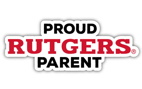 Rutgers Scarlet Knights 4-Inch Proud Parent 4-Pack NCAA Vinyl Sticker - Durable School Spirit Decal