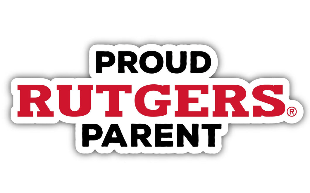 Rutgers Scarlet Knights 4-Inch Proud Parent 4-Pack NCAA Vinyl Sticker - Durable School Spirit Decal