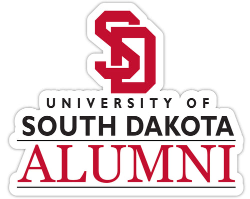 South Dakota Coyotes 4-Inch Alumni 4-Pack NCAA Vinyl Sticker - Durable School Spirit Decal