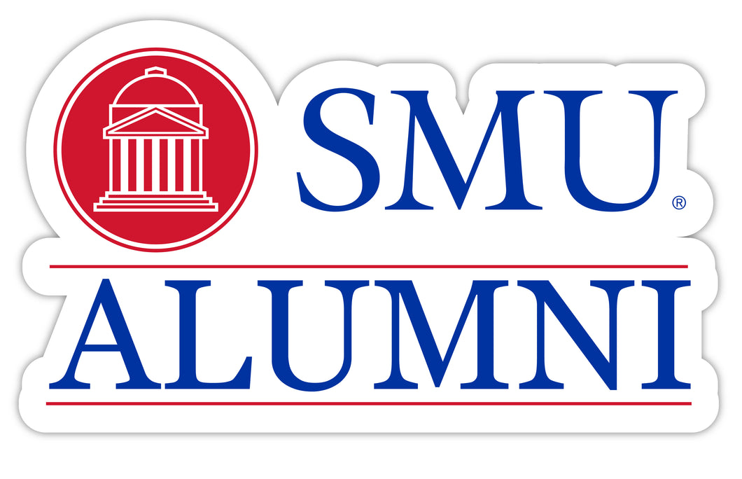 Southern Methodist University 4-Inch Alumni 4-Pack NCAA Vinyl Sticker - Durable School Spirit Decal