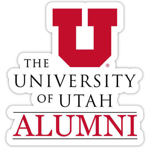 Utah Utes 4-Inch Alumni 4-Pack NCAA Vinyl Sticker - Durable School Spirit Decal