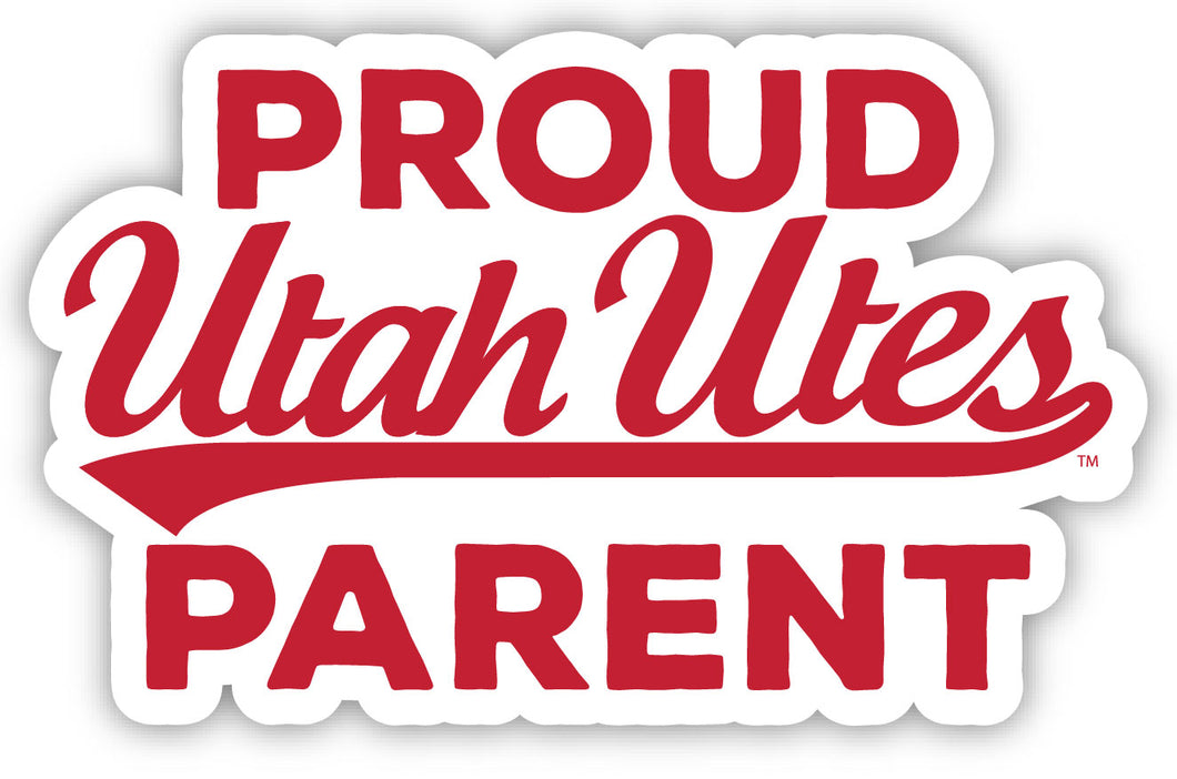 Utah Utes 4-Inch Proud Parent NCAA Vinyl Sticker - Durable School Spirit Decal