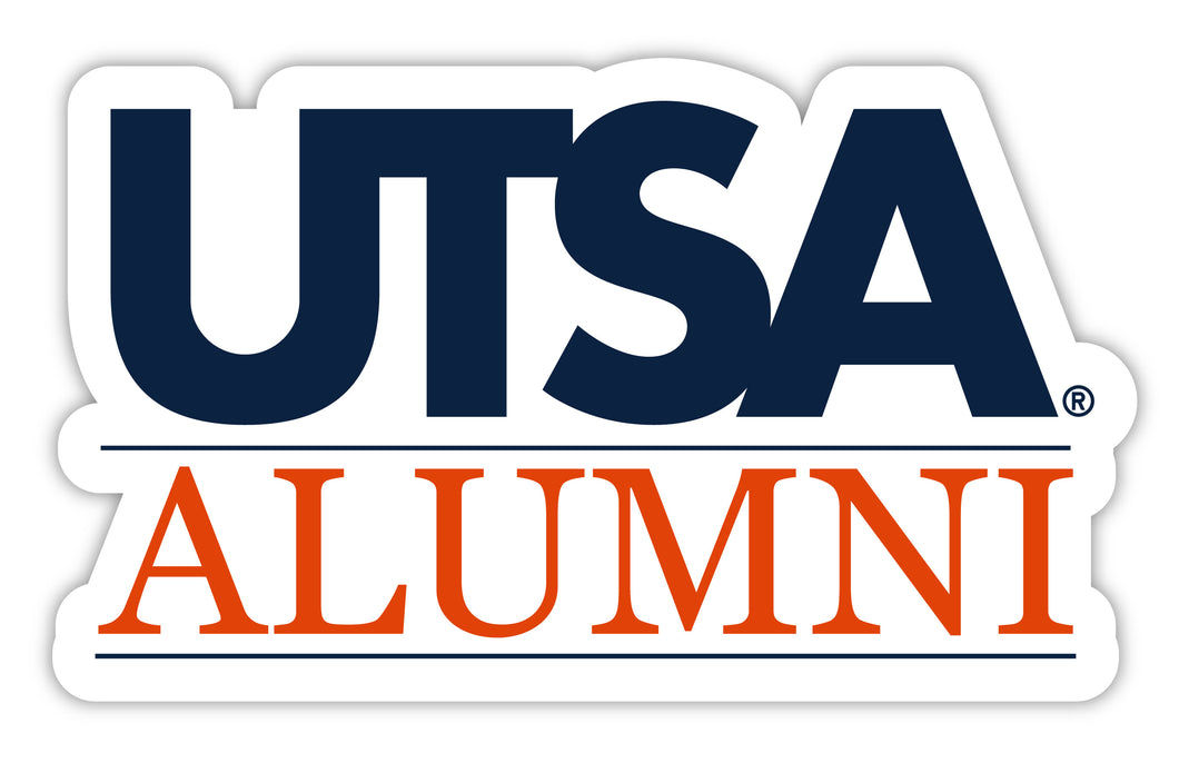 UTSA Road Runners 4-Inch Alumni 4-Pack NCAA Vinyl Sticker - Durable School Spirit Decal