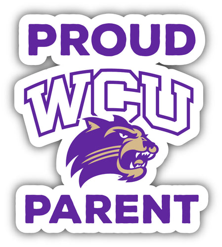 Western Carolina University 4-Inch Proud Parent NCAA Vinyl Sticker - Durable School Spirit Decal