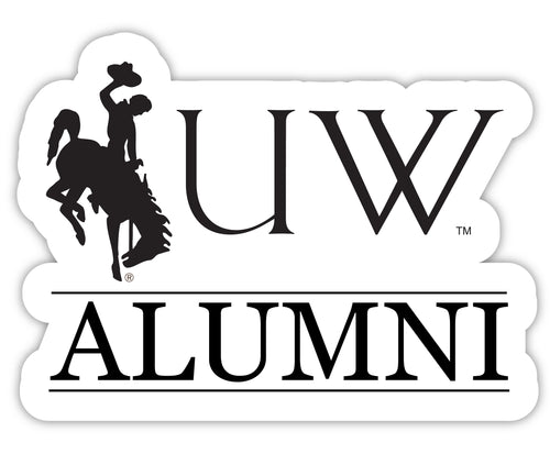 University of Wyoming 4-Inch Alumni 4-Pack NCAA Vinyl Sticker - Durable School Spirit Decal