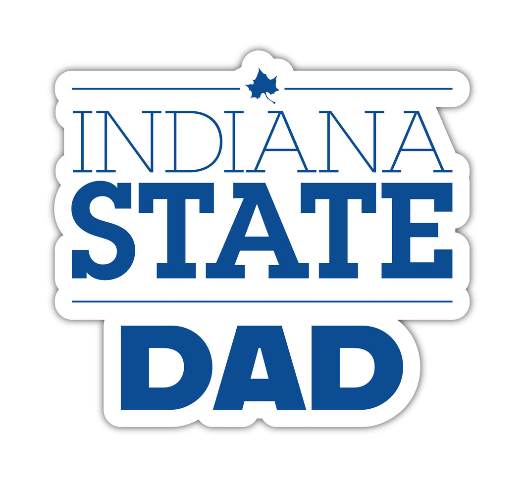 Indiana State University 4-Inch Proud Dad Vinyl Decal Sticker Officially Licensed Collegiate Product