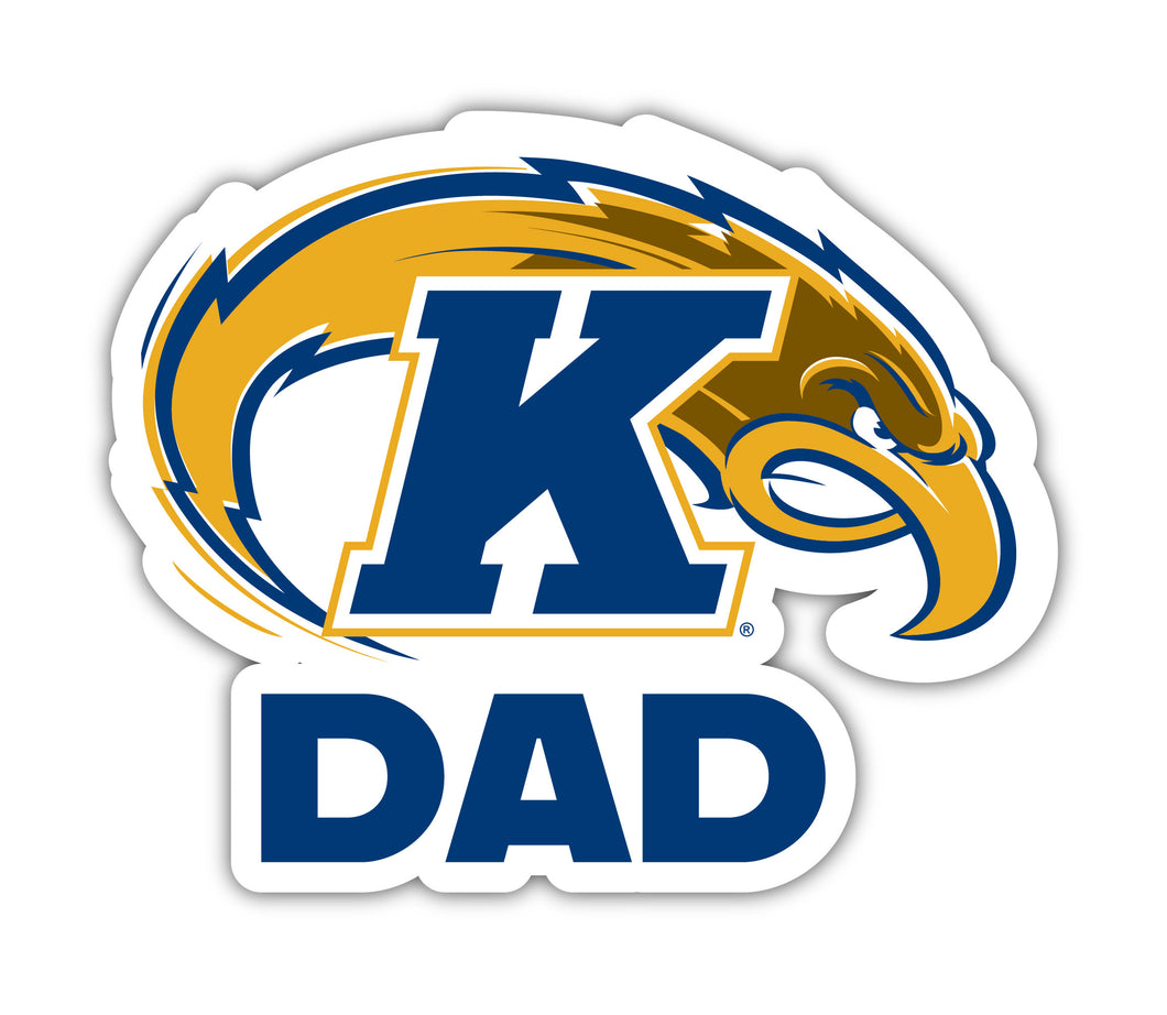 Kent Golden Flashes 4-Inch Proud Dad Vinyl Decal Sticker Officially Licensed Collegiate Product