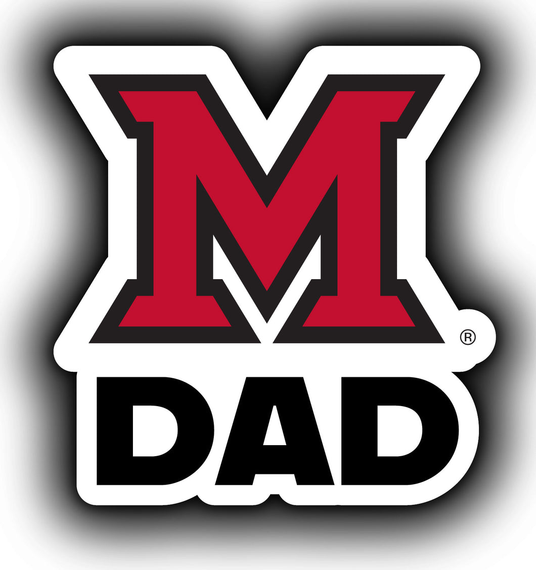 Miami of Ohio 4-Inch Proud Dad Vinyl Decal Sticker Officially Licensed Collegiate Product