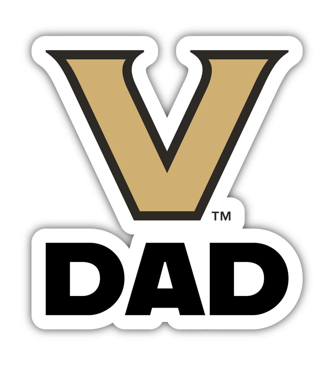 Vanderbilt University 4-Inch Proud Dad Vinyl Decal Sticker Officially Licensed Collegiate Product