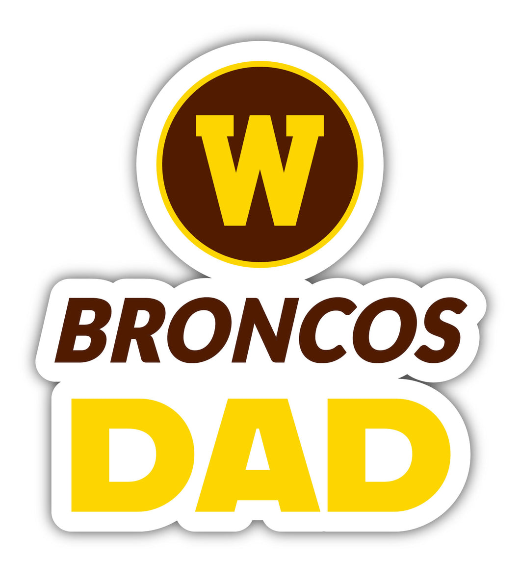 Western Michigan University 4-Inch Proud Dad Vinyl Decal Sticker Officially Licensed Collegiate Product