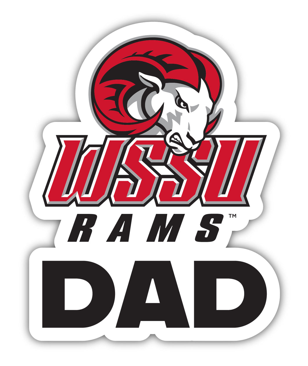 Winston-Salem State 4-Inch Proud Dad Vinyl Decal Sticker Officially Licensed Collegiate Product