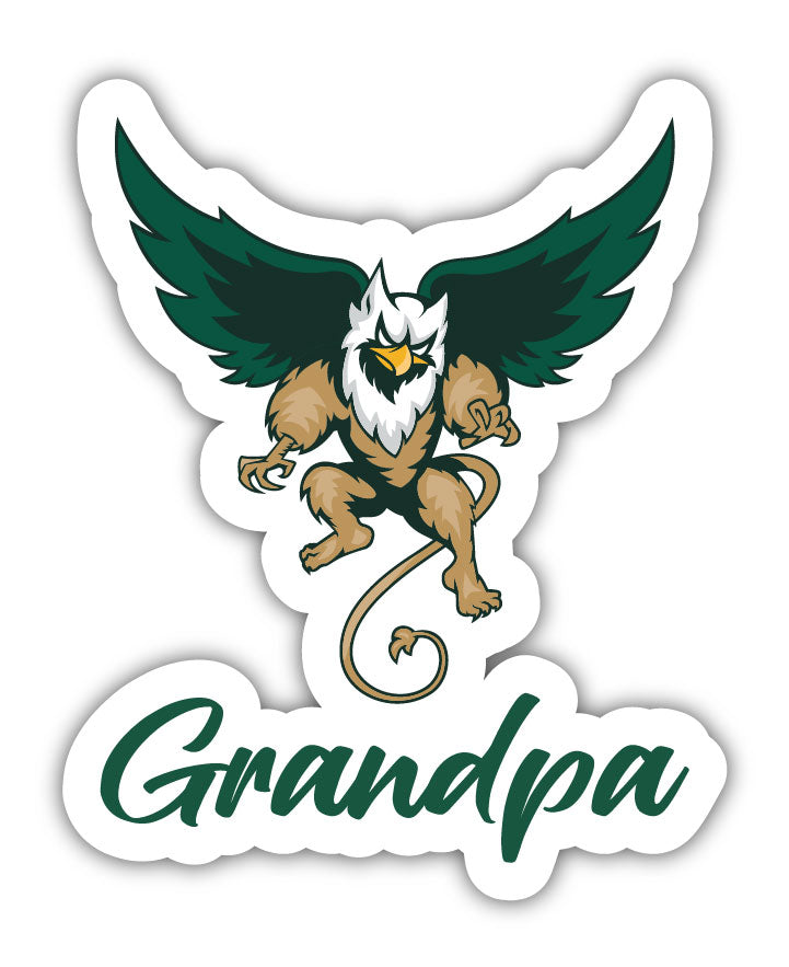 William and Mary 4-Inch Proud Grandpa NCAA - Durable School Spirit Vinyl Decal Perfect Gift for Grandpa