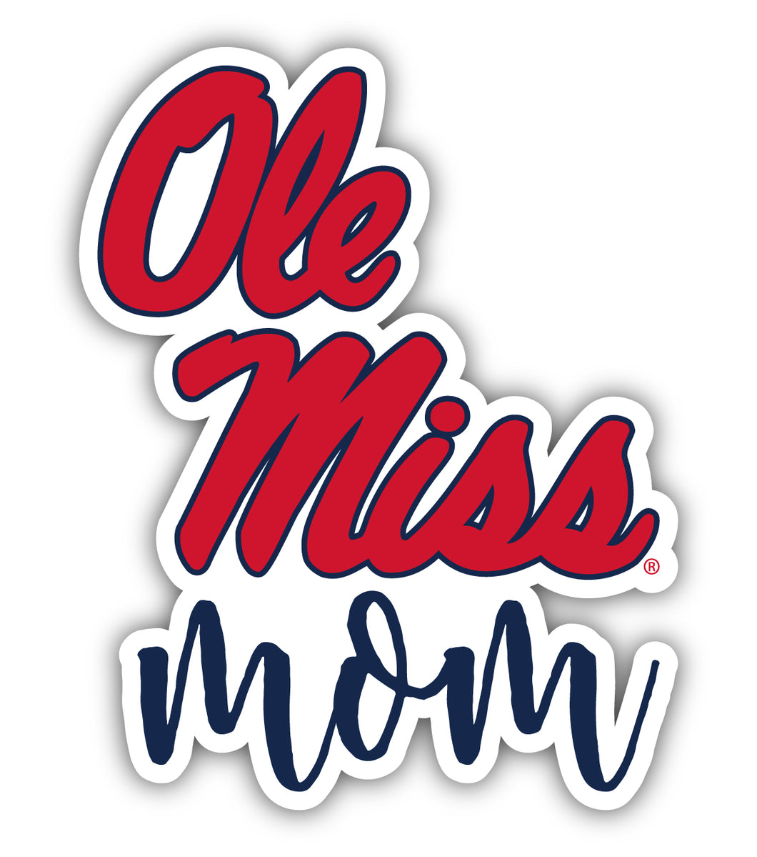 Mississippi Rebels Ole Miss 4-Inch Proud Mom NCAA - Durable School Spirit Vinyl Decal Perfect Gift for Mom