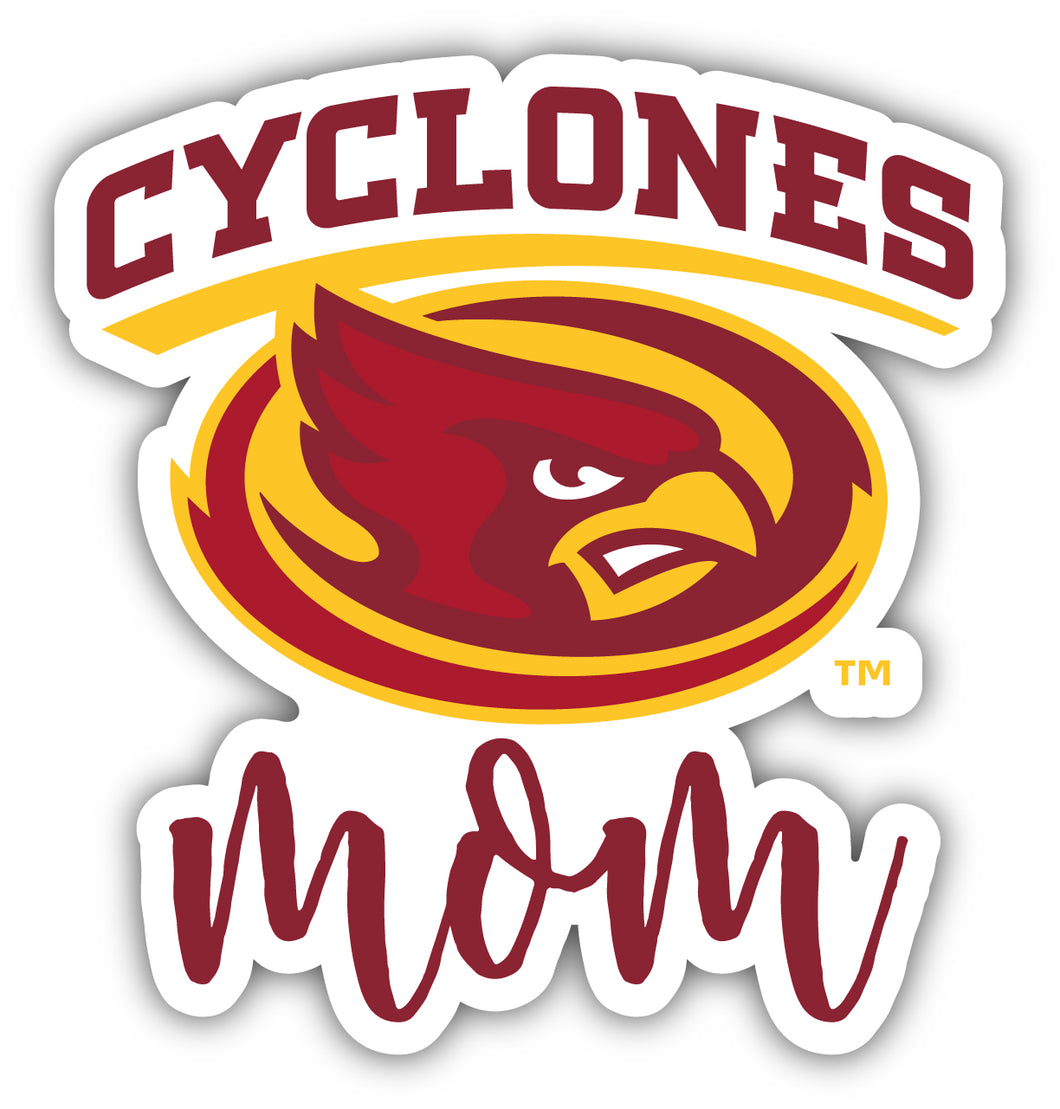 Iowa State Cyclones 4-Inch Proud Mom NCAA - Durable School Spirit Vinyl Decal Perfect Gift for Mom