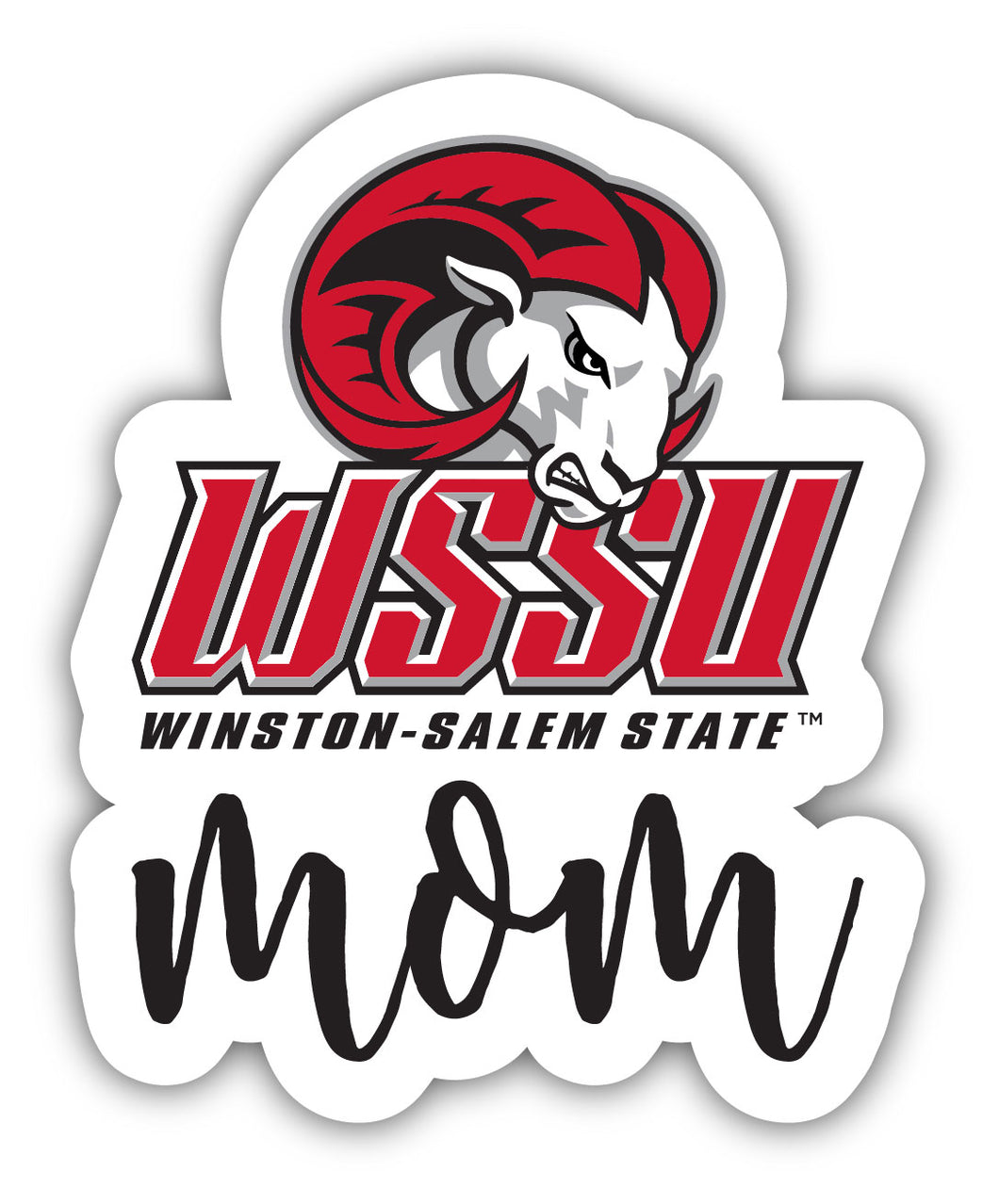 Winston-Salem State 4-Inch Proud Mom Vinyl Decal Sticker Officially Licensed Collegiate Product