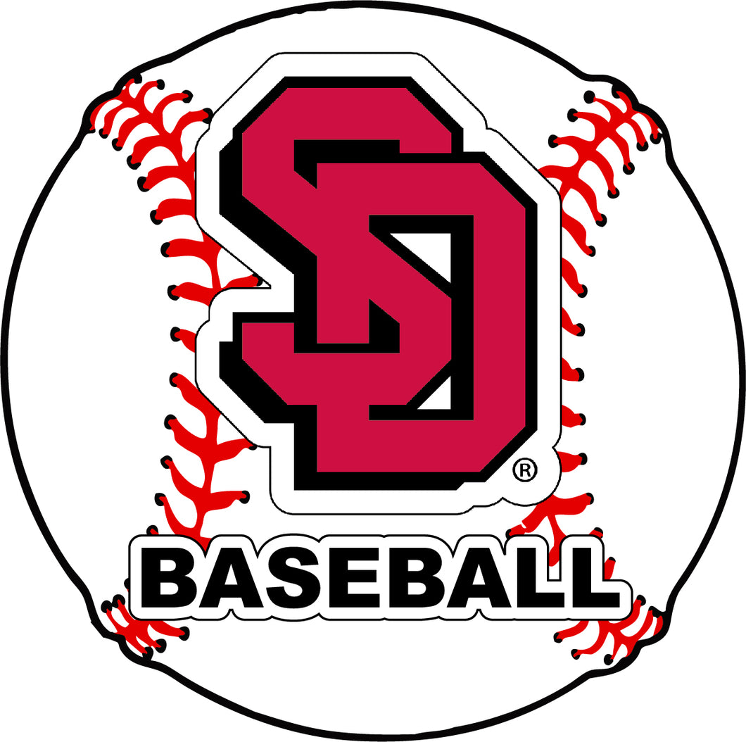 South Dakota Coyotes 4-Inch Baseball Vinyl Decal Officially Licensed Collegiate Product 