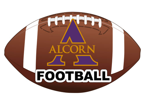 Alcorn State Braves 4-Inch Football Vinyl Decal Officially Licensed Collegiate Product 