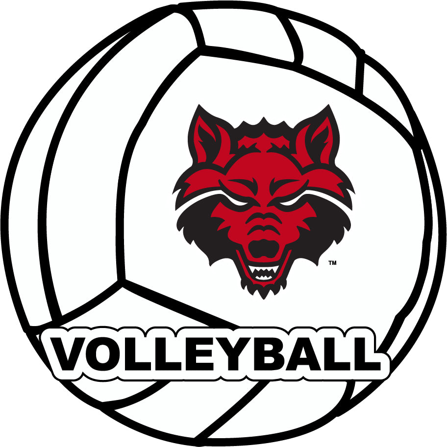 Arkansas State 4-Inch Volleyball Vinyl Decal Officially Licensed Collegiate Product 