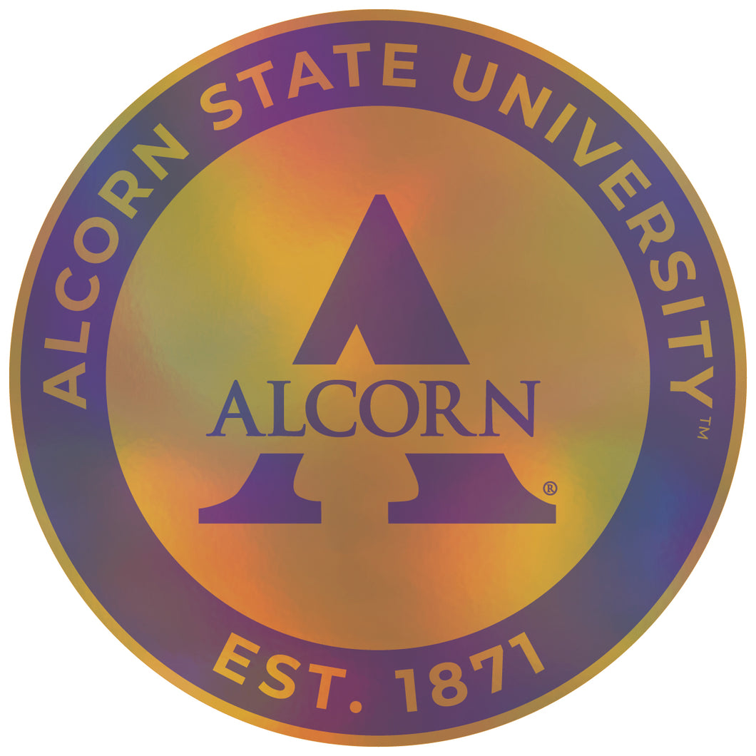 Alcorn State Braves 3-Inch Holographic Vinyl Decal Sticker Officially Licensed Collegiate Product Single