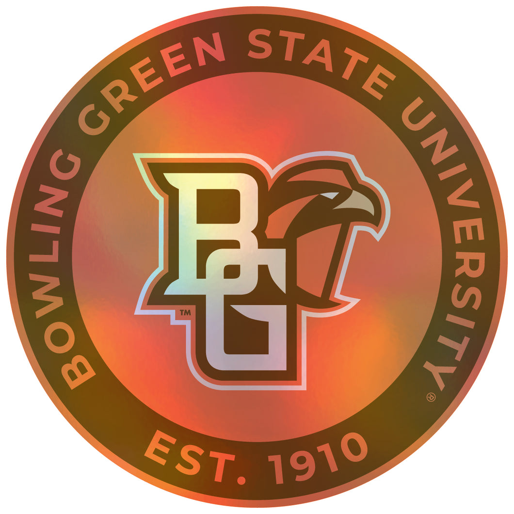 Bowling Green Falcons 3-Inch Holographic Vinyl Decal Sticker Officially Licensed Collegiate Product Single